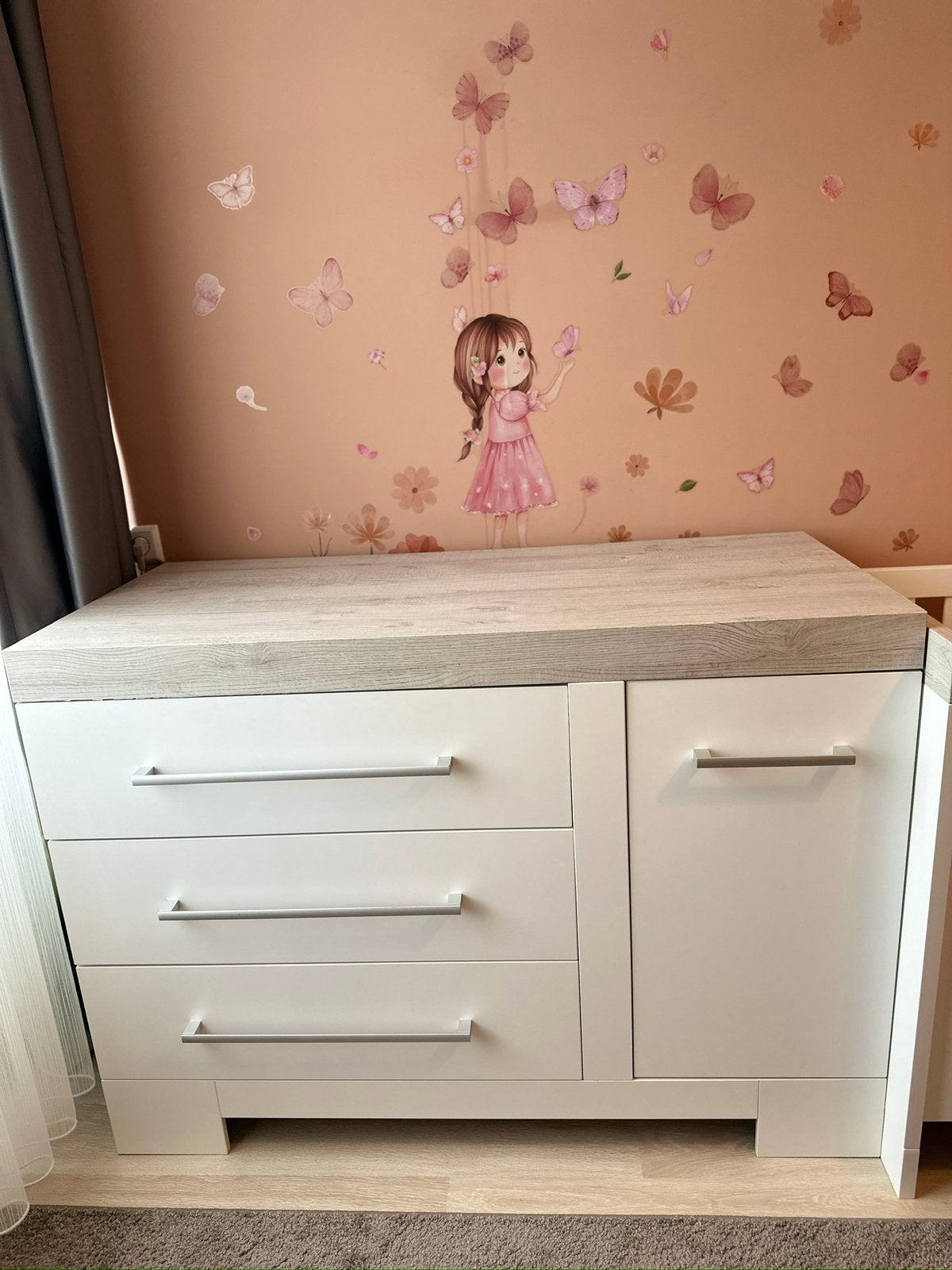 Commode 3 Laden /1 Deur (Futura), Kinderen en Baby's, Kinderkamer | Commodes en Kasten, Zo goed als nieuw, 90 tot 105 cm, 100 cm of meer