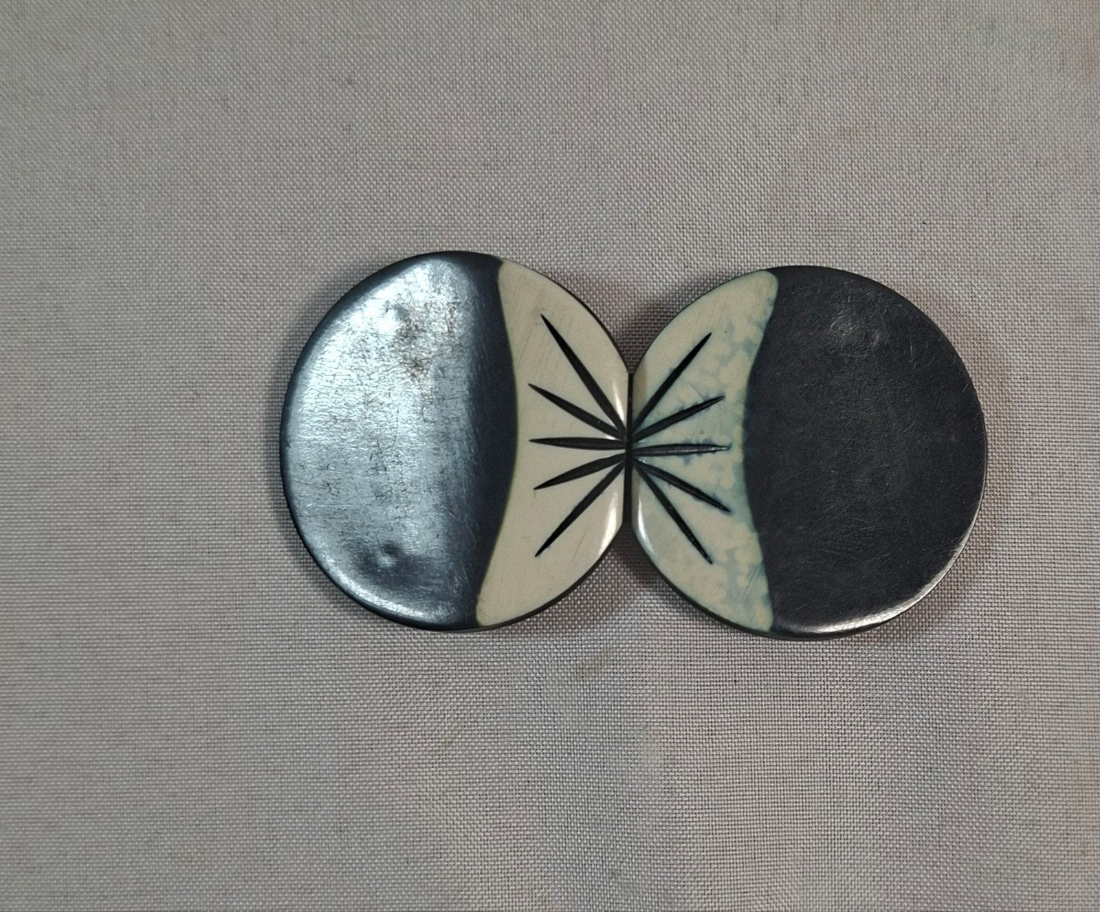Vintage gesp met abstract patroon - Made in Germany, Verzenden, Overige materialen, Overige typen