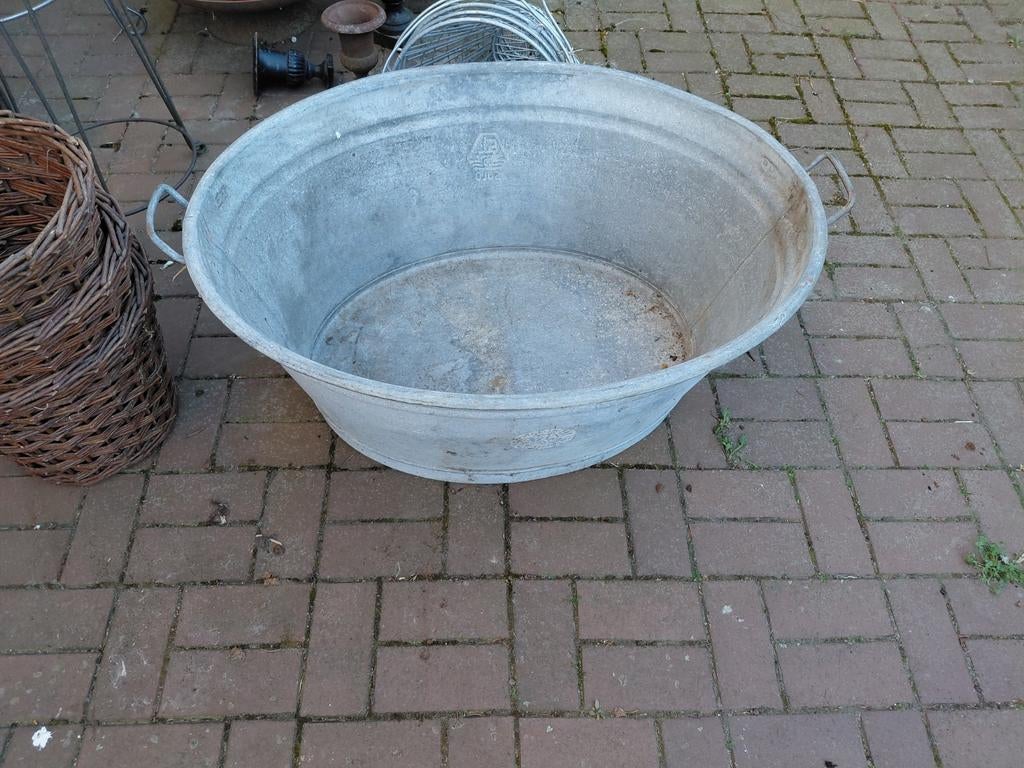 Grote zinken teil - 92x72x41 cm, Ophalen