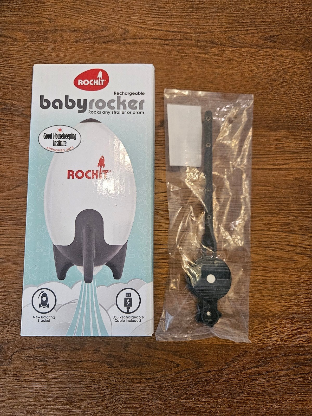 Rockit Babyrocker Oplaadbaar met 2x Draaibare Beugel, Kinderen en Baby's, Kinderspulletjes, Verzenden, Zo goed als nieuw