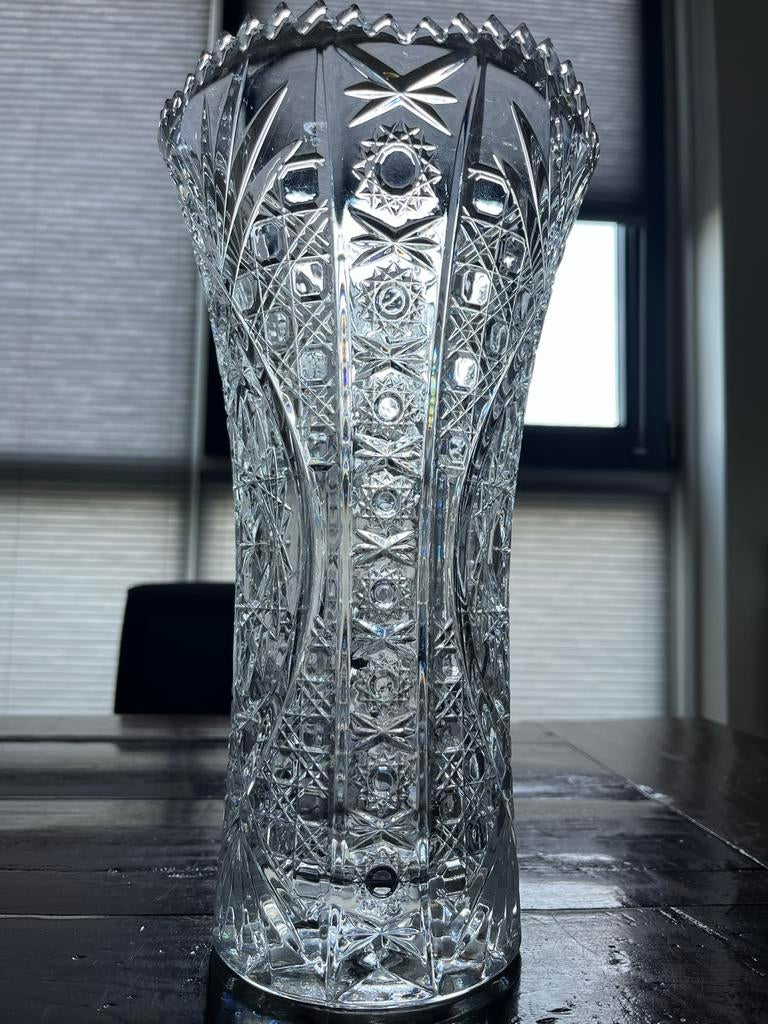 Prachtige Kristallen Vaas - Handgeslepen Decoratie, Ophalen of Verzenden