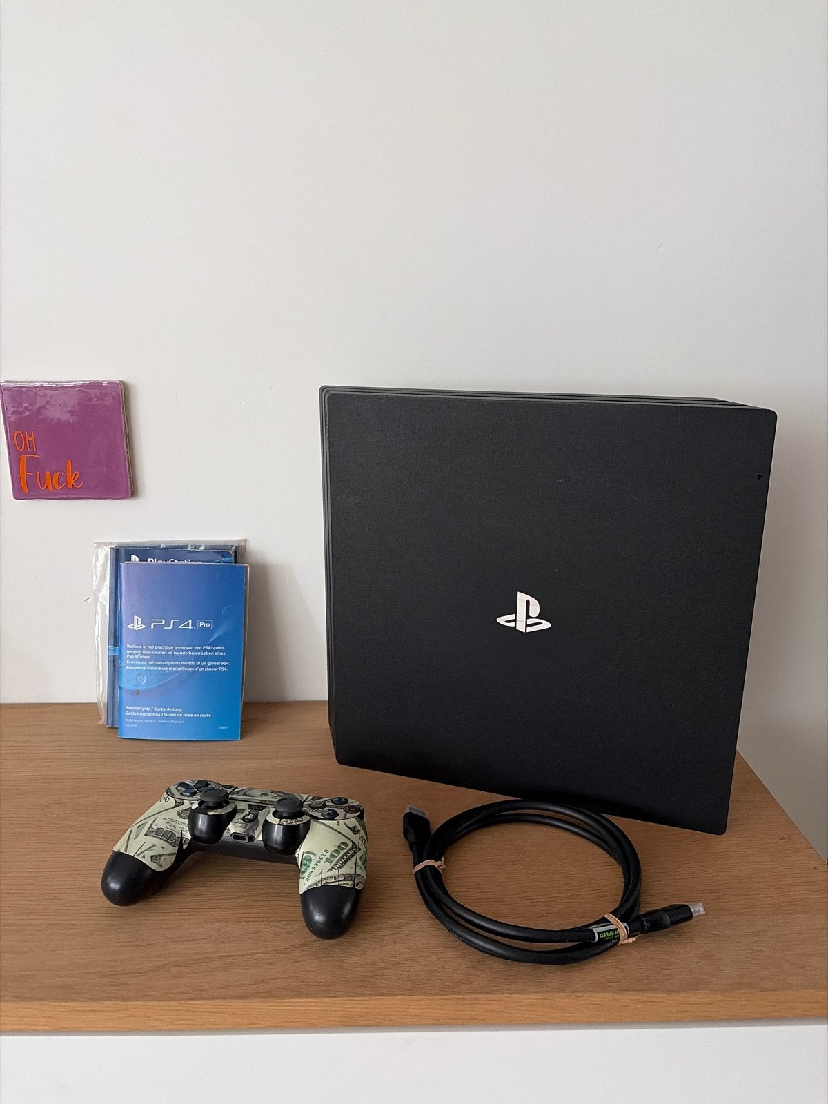Sony PlayStation 4 Pro - Zwart (1TB), Gebruikt, Ophalen of Verzenden, 1 TB, Met 1 controller
