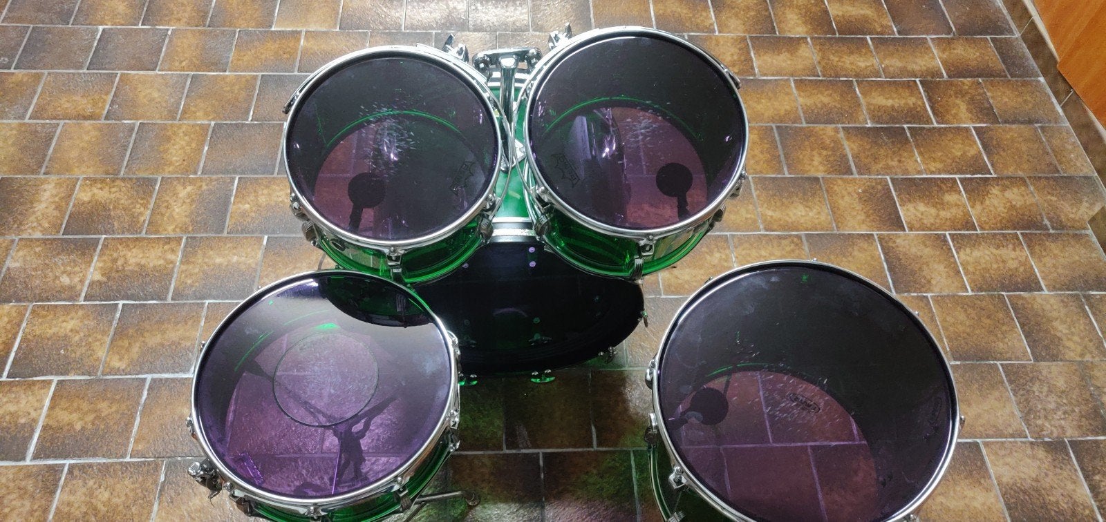 Foto 5 van Vintage Ludwig Green Vistalite 1976