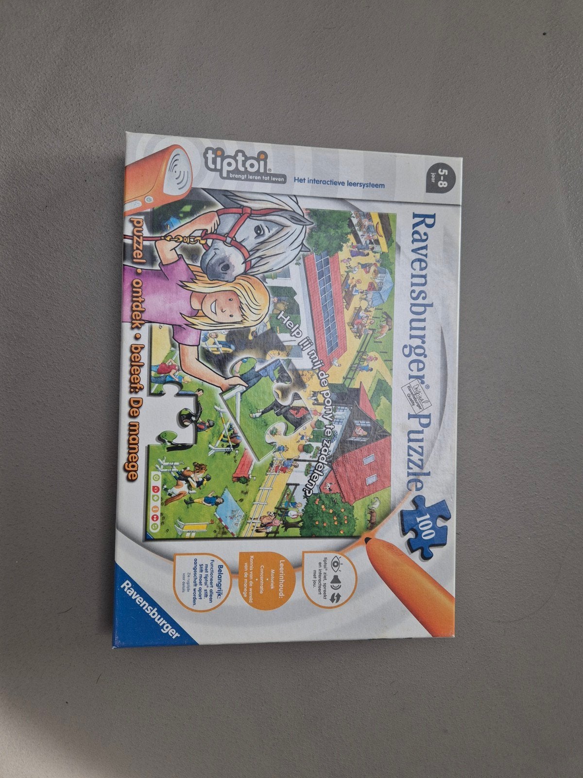 Ravensburger tiptoi puzzel 100 stukjes - De manege, Kinderen en Baby's, Speelgoed | Kinderpuzzels, Gebruikt, 4 tot 6 jaar, Ophalen of Verzenden