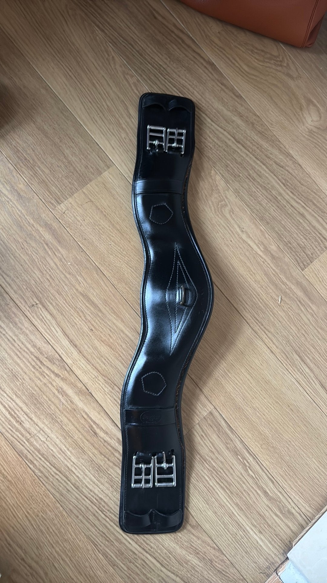 Prestige anatomische leren singel 65 cm, Gebruikt, Ophalen of Verzenden, Zwart, Singel