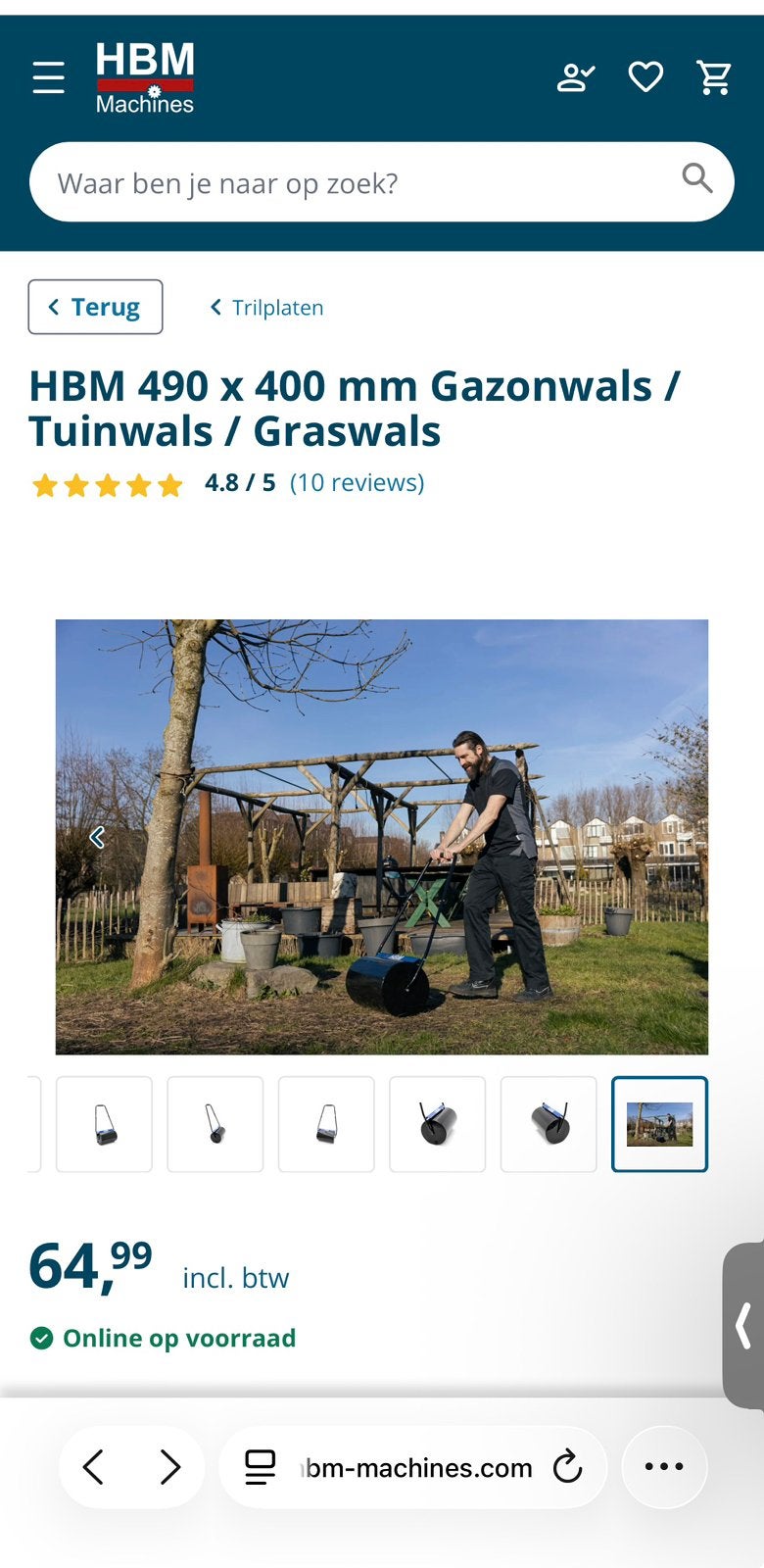 Tuinwals HBM, Tuin en Terras, Hand-tuingereedschap, Ophalen of Verzenden, Nieuw, Overige soorten