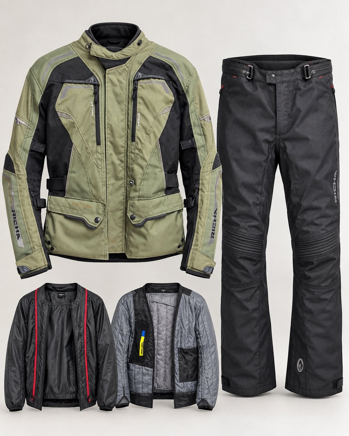 Richa Infinity II + Camargue Evo 4-seizoenen motorpak XL/2XL, Ophalen of Verzenden, Tweedehands, Combipak