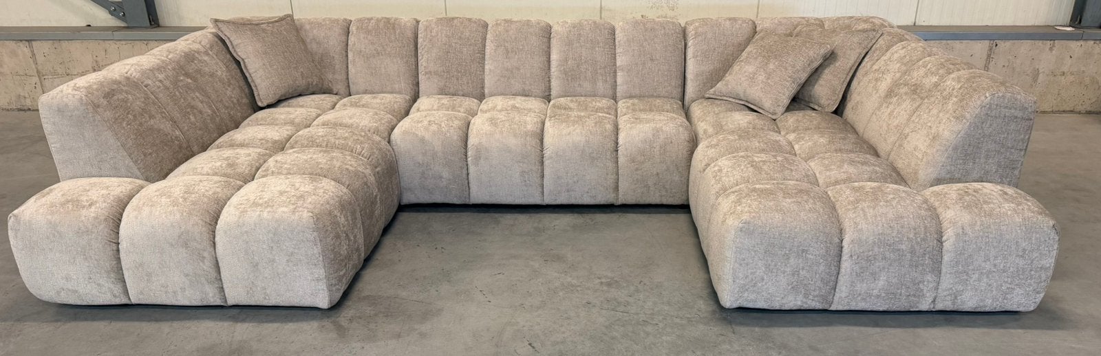 Luxe U - vormige Bubble bank., Ophalen, Nieuw, Hoekbank, Stof