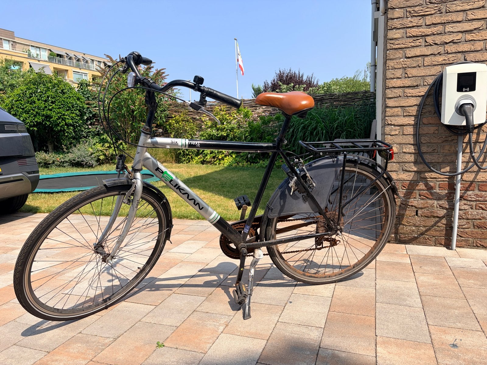 Pelikaan Six Next City Herenfiets, Fietsen en Brommers, Fietsen | Heren | Herenfietsen, Gebruikt, Velgrem, Versnellingen, 57 tot 61 cm