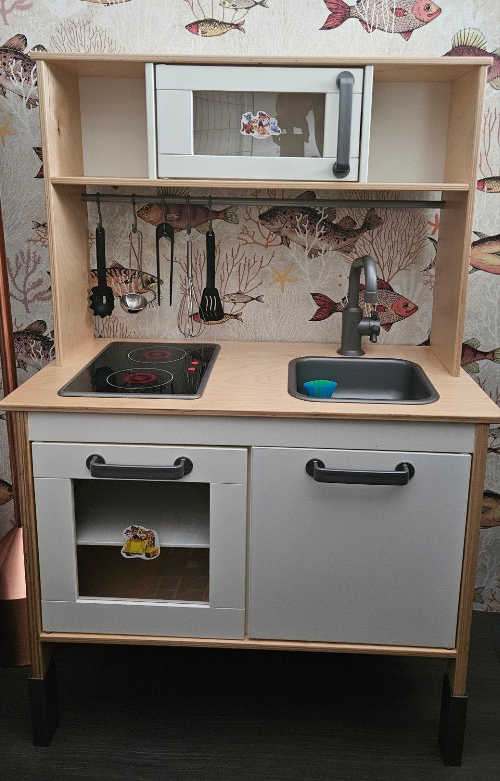Grote set houten speelgoedkeuken accessoires, Ophalen, Gebruikt, Overige typen