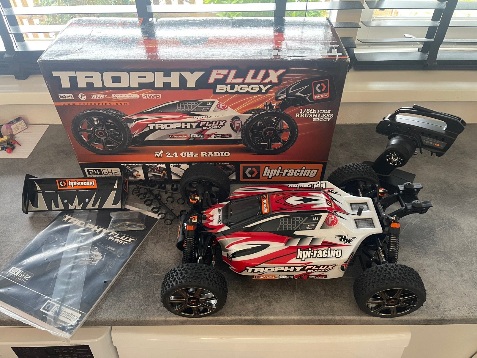 HPI Trophy Flux Buggy RTR 1/8 In Nieuwstaat!, Hobby en Vrije tijd, Elektro, Auto offroad, Ophalen of Verzenden, Zo goed als nieuw