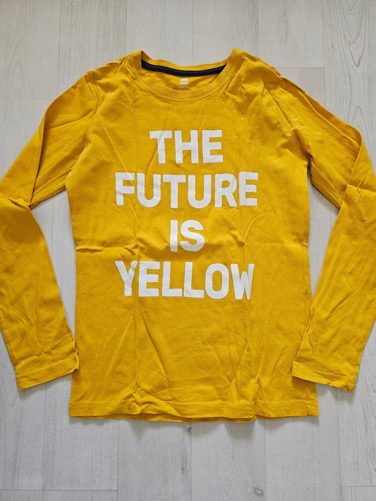 Zgan longsleeve Hema maat 146/152 Yellow, Kinderen en Baby's, Kinderkleding | Maat 146, Ophalen of Verzenden, Zo goed als nieuw