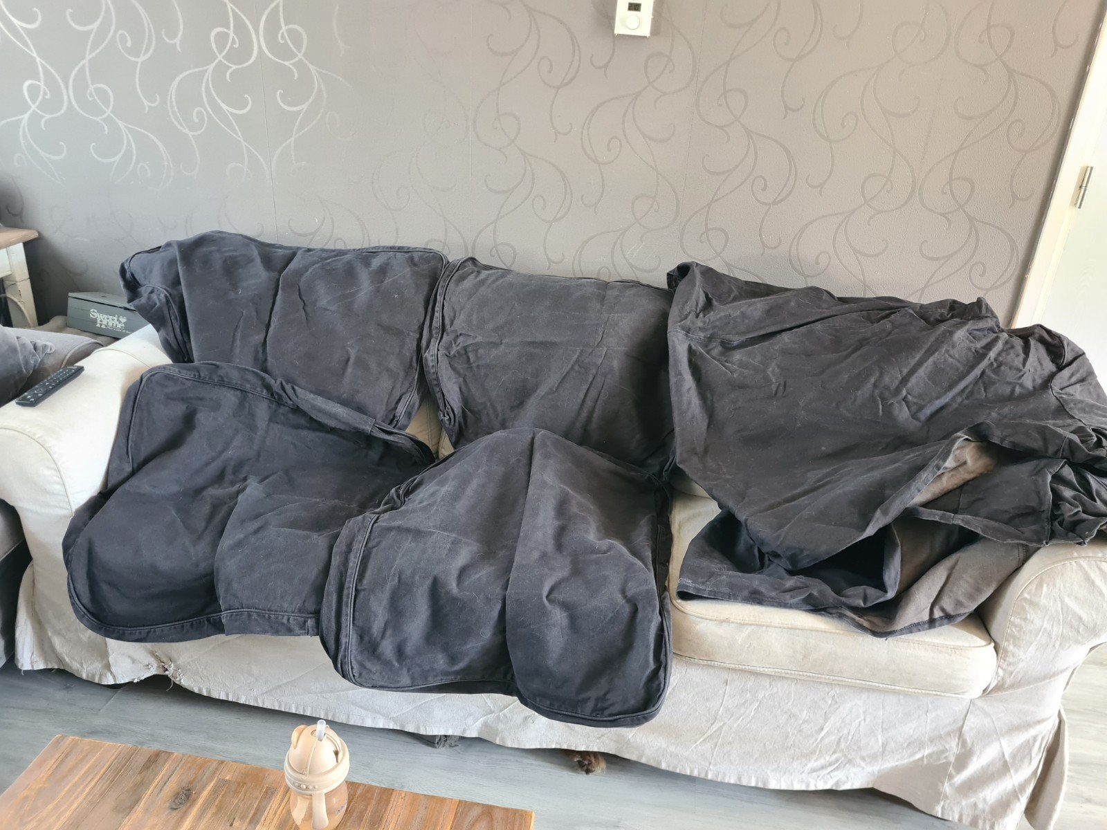 ektorp hoes voor 2 zitbank zwart, Huis en Inrichting, Ophalen, 75 tot 100 cm, 200 tot 250 cm