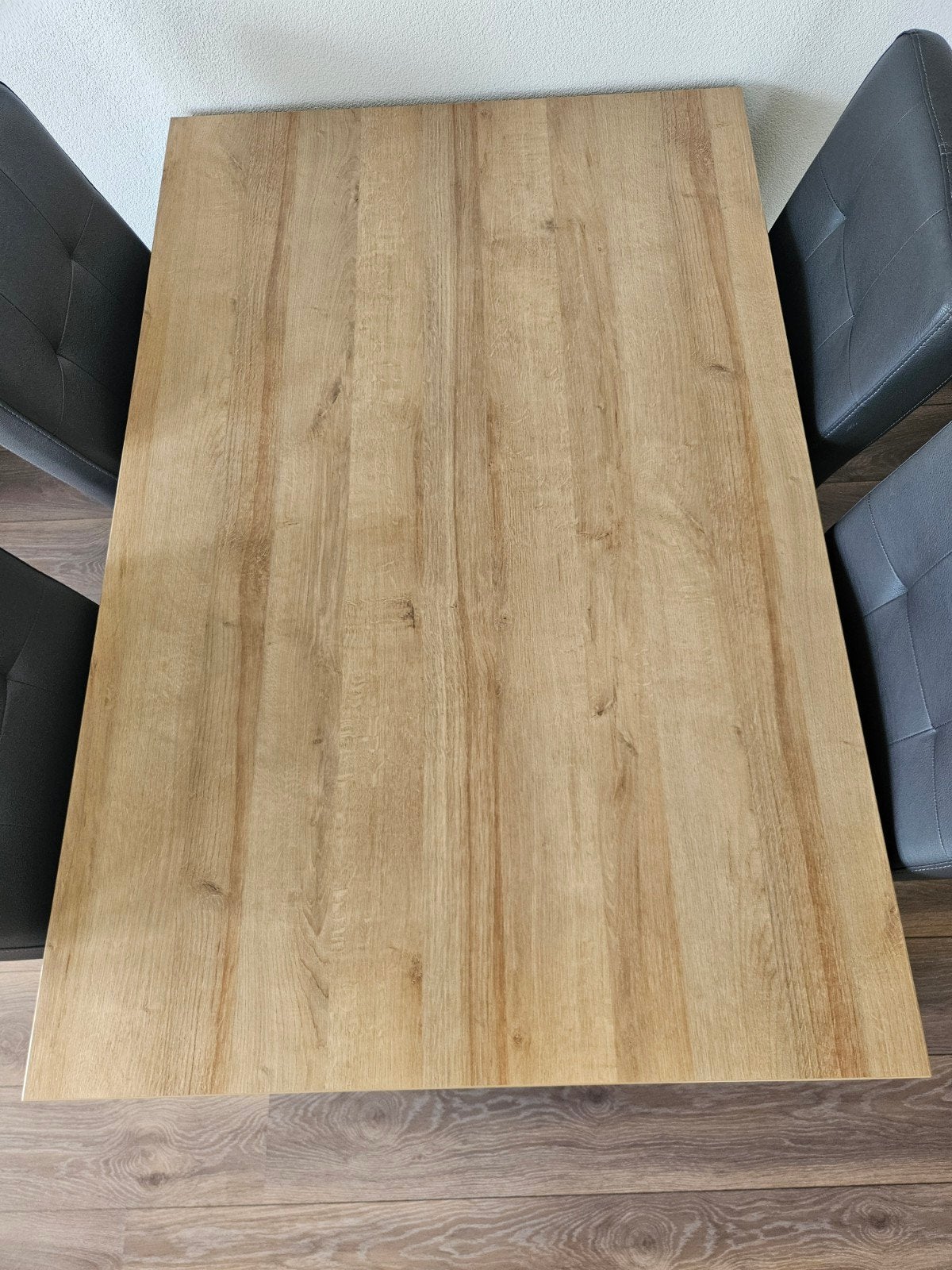 Eettafel set (90 x 138 cm) in zeer goede staat., 200 cm of meer, Zo goed als nieuw, Rechthoekig, 50 tot 100 cm