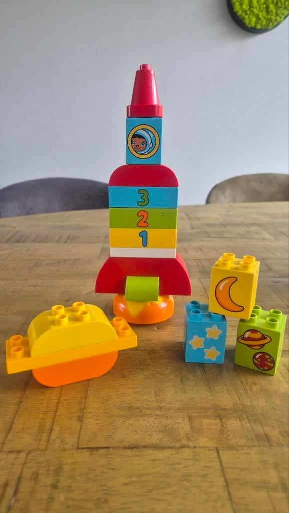 Duplo Ruimte Raket met Cijfers en Planeten, Ophalen, Gebruikt, Overige thema's, Duplo