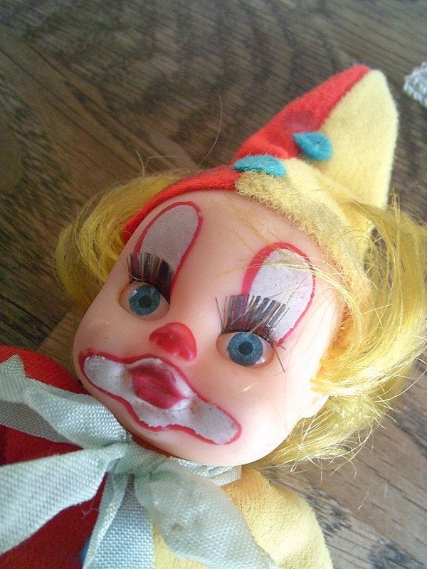 VINTAGE Clowntje jaren 80, Ophalen of Verzenden, Gebruikt