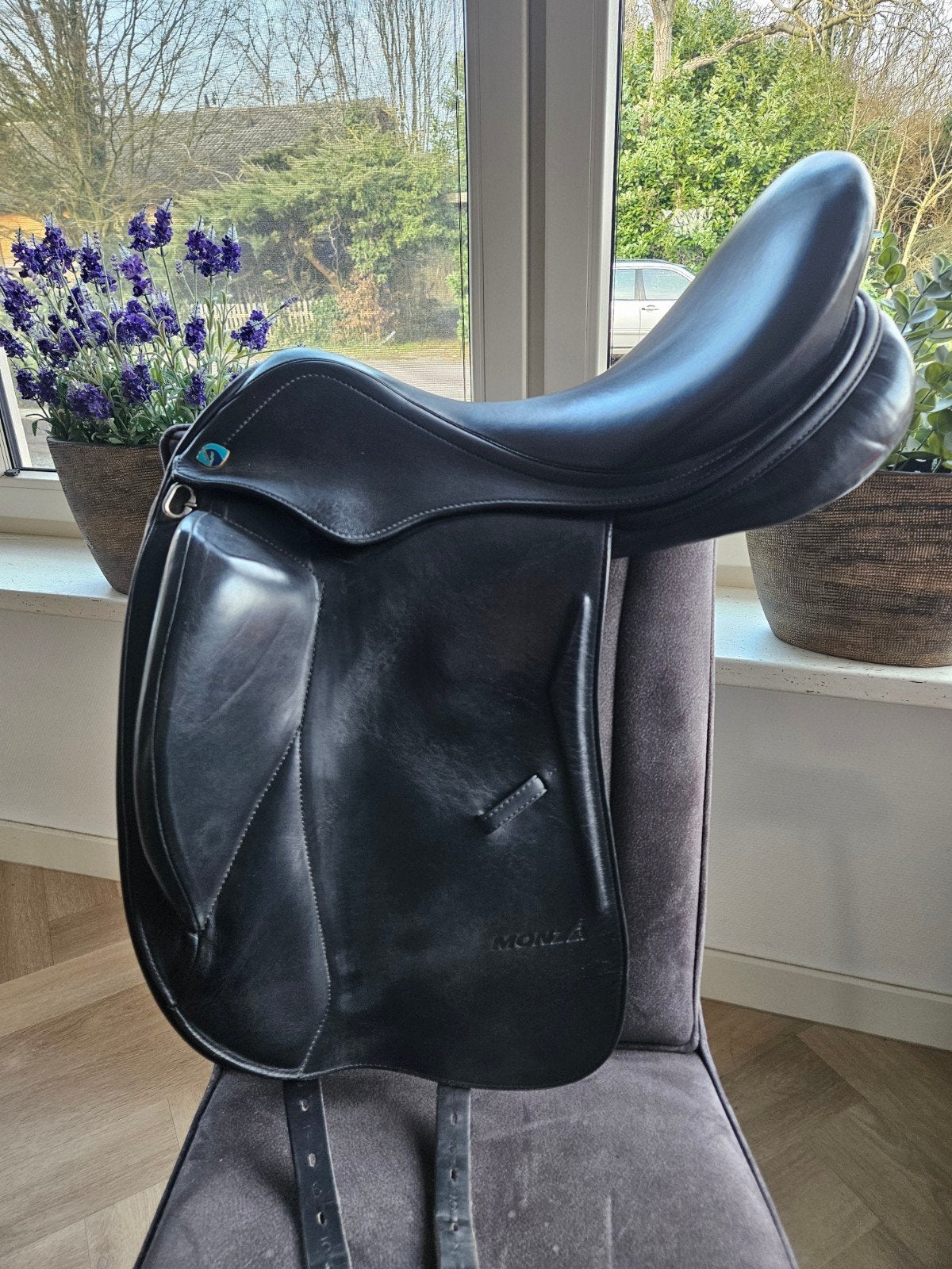 Prestige Monza dressuurzadel 18 inch, Ophalen of Verzenden, Gebruikt, Dressuur