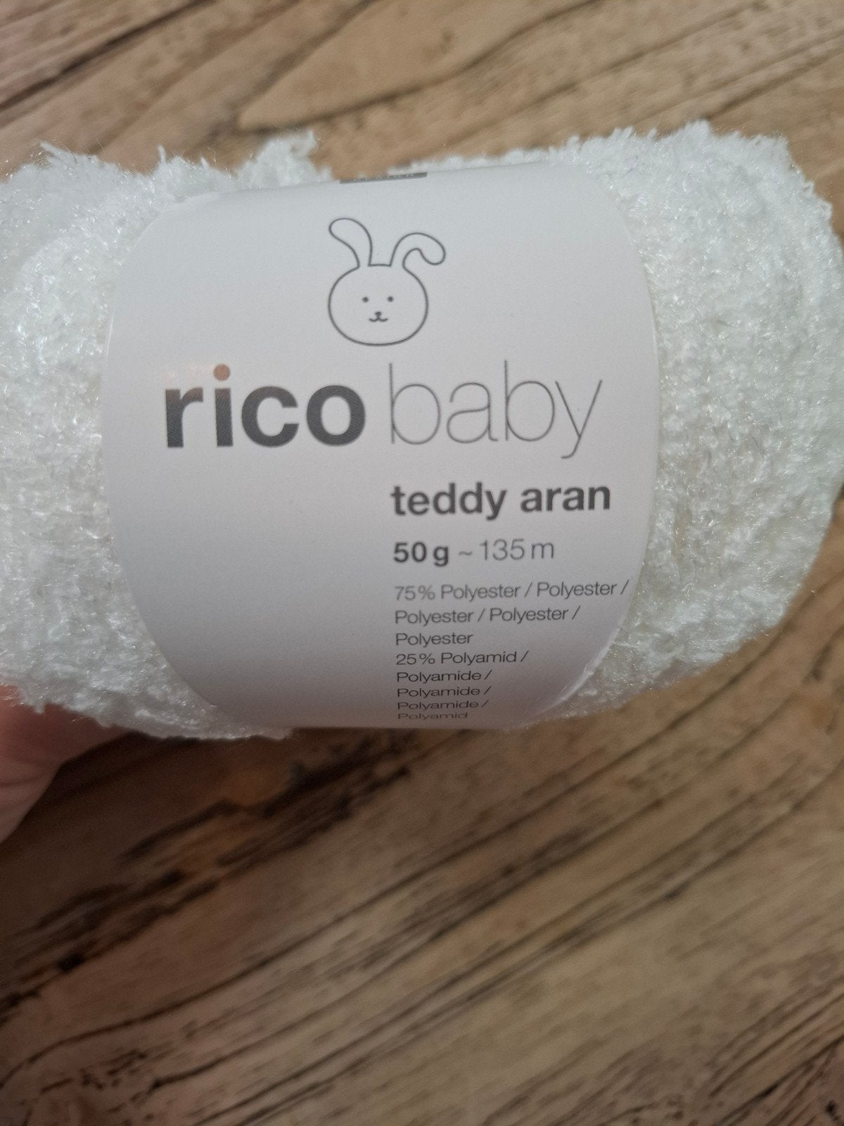 Rico baby teddy aran 001 wit, Hobby en Vrije tijd, Ophalen of Verzenden, Nieuw, Breien of Haken, Wol of Garen