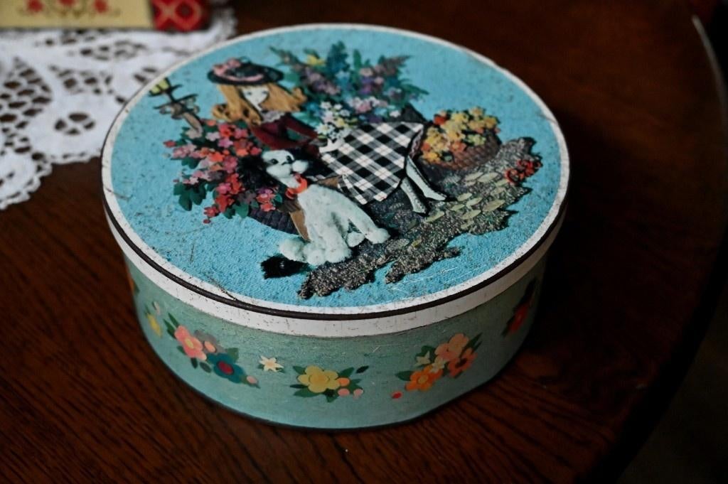 Retro groot koekblik, Ophalen of Verzenden, Huis en Inrichting