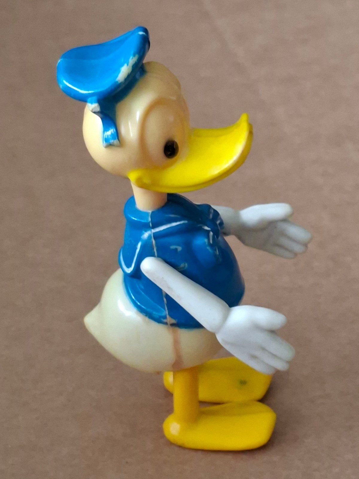 Vintage Donald Duck Figuur - Walt Disney Productions, Ophalen of Verzenden, Donald Duck, Gebruikt, Beeldje of Figuurtje