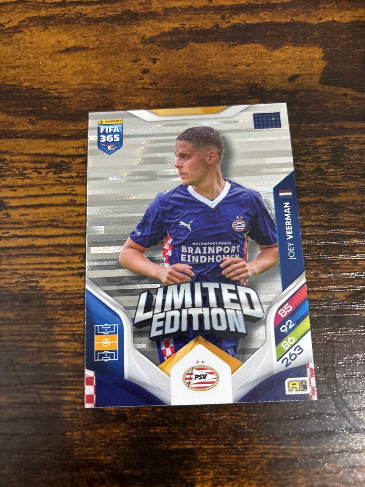 Joey Veerman Limited Edition FIFA 365 Panini PSV kaart, Ophalen of Verzenden, Zo goed als nieuw, PSV, Spelerskaart
