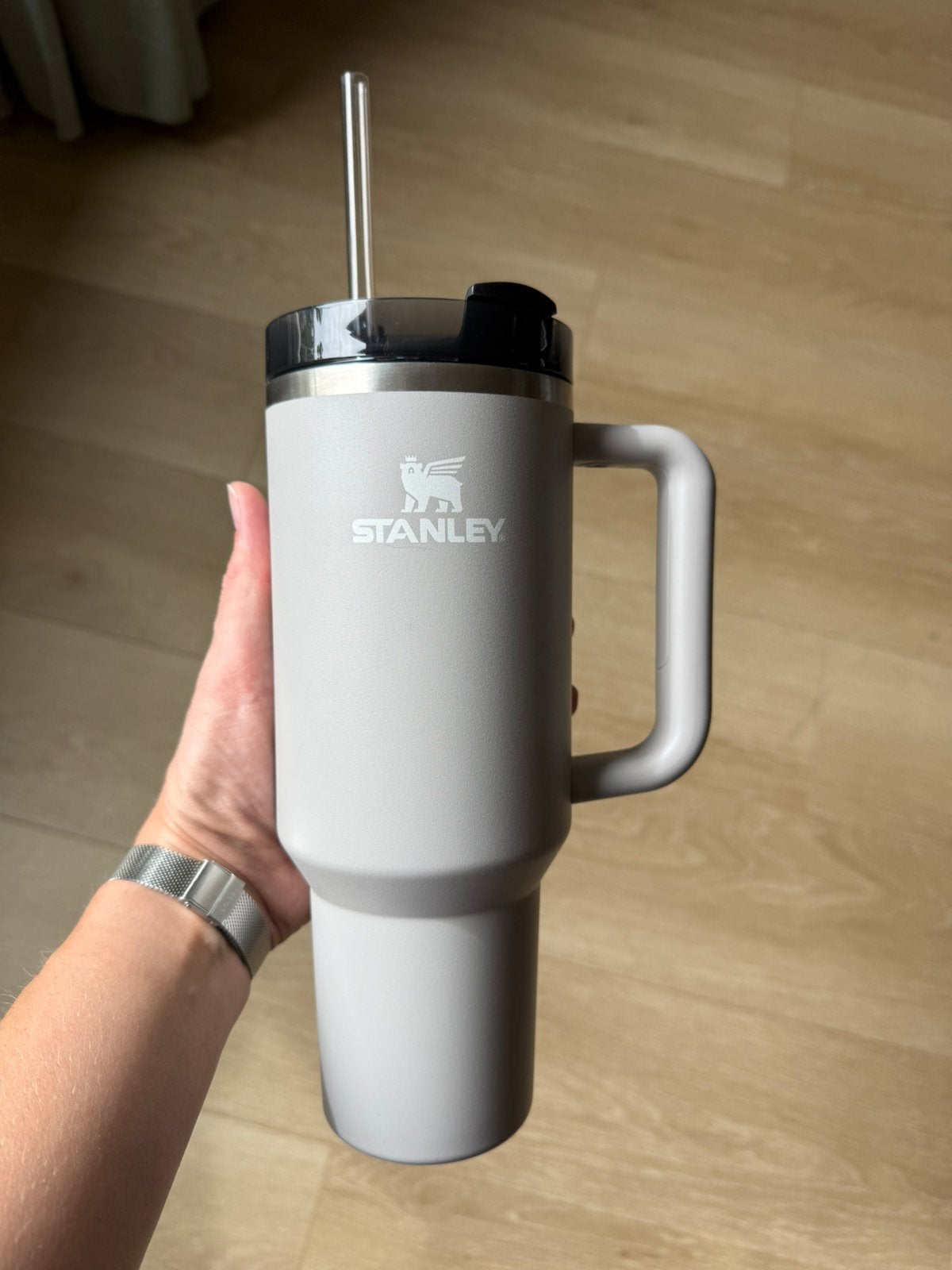 Stanley drinkfles 1.18L - lichtgrijs/taupe, Sport en Fitness, Ophalen, Nieuw
