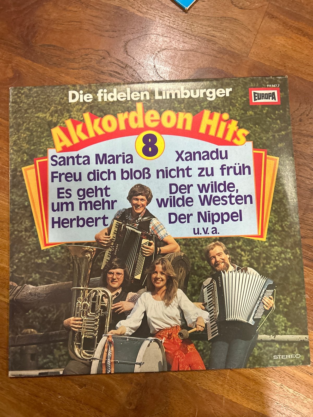 Die fidelen Limburger - Akkordeon Hits 8 LP (Pop, 1977), LP, Gebruikt, Pop, Ophalen of Verzenden
