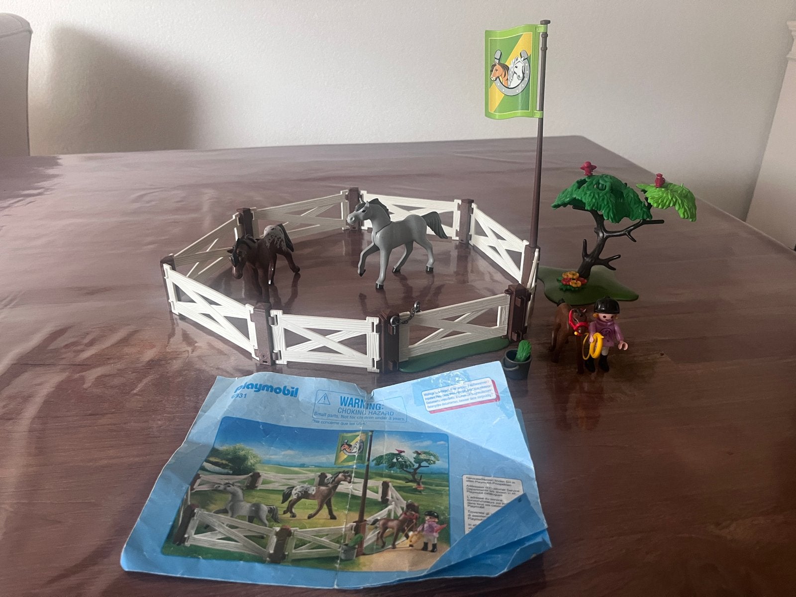 Playmobil Paardenweide 6931 met paarden en verzorger, Gebruikt, Complete set, Overige typen, Ophalen of Verzenden