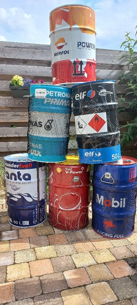 Benzine vaten, Ophalen, Gebruikt