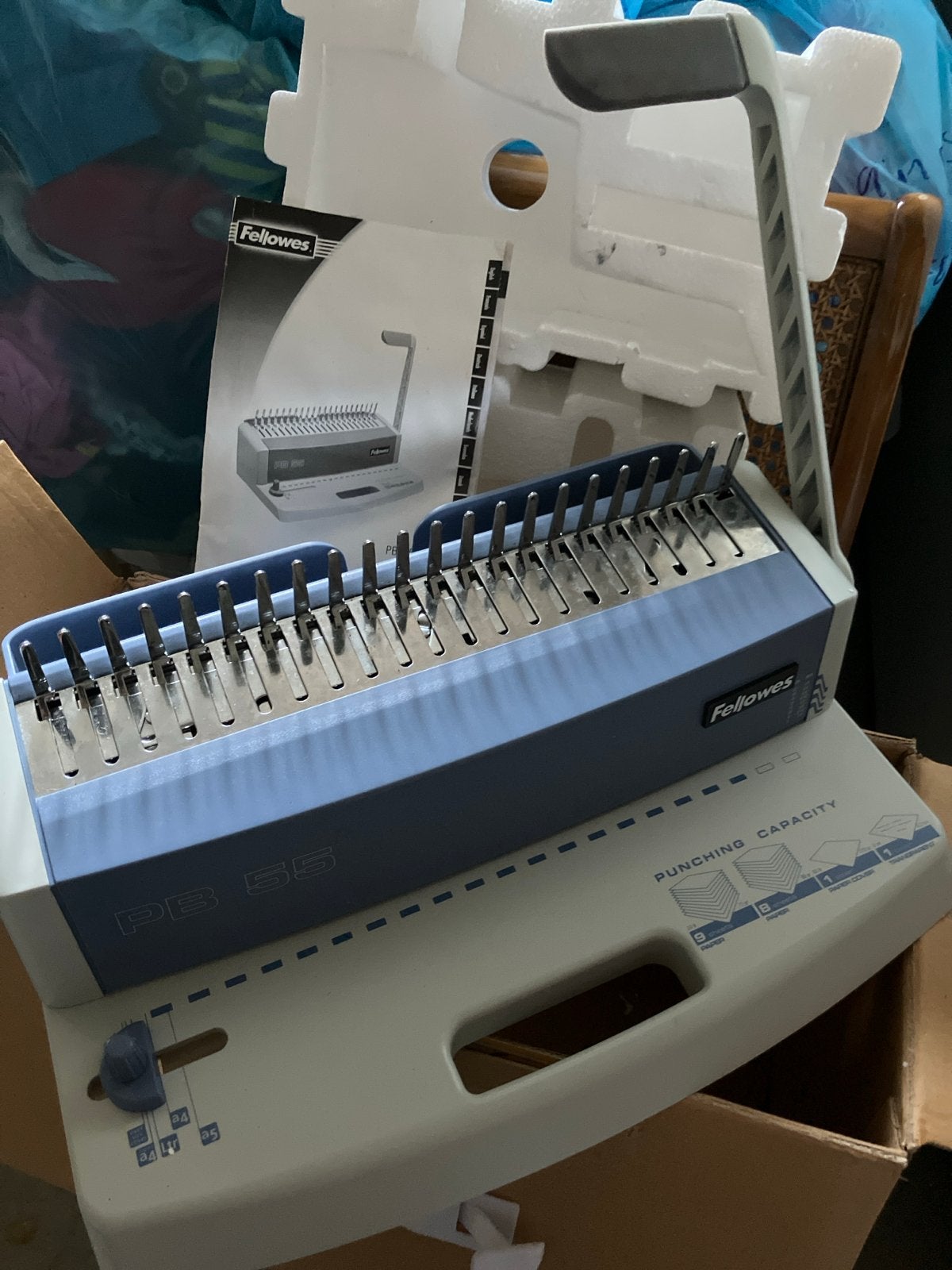Fellowes PB 55 Plastic Comb Bindmachine, Ophalen of Verzenden, Gebruikt