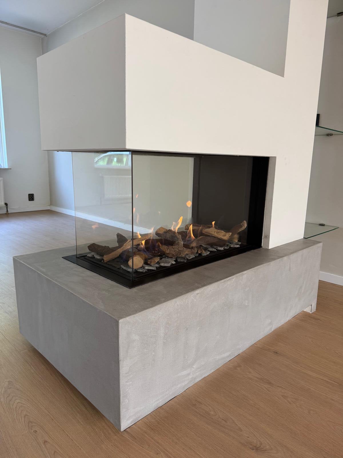 Bellfires roomdivider medium 3 gashaard, Ophalen, Gebruikt, Inbouwhaard, Gashaard