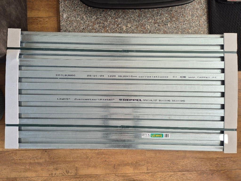 LEWIS Zwaluwstaartplaat (lxb) 1220x630 mm | 20 stuks, Ophalen, Nieuw, Overige materialen, Minder dan 20 mm