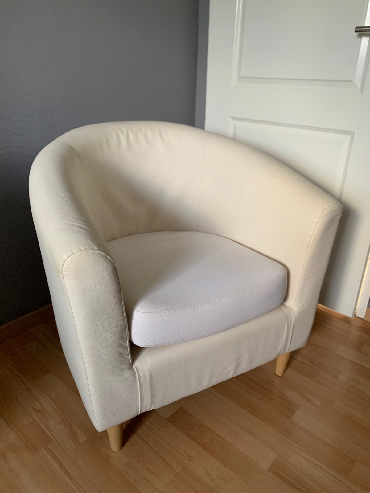 Ikea fauteuil Tullsta Wit Creme, Huis en Inrichting, Fauteuils, Ophalen, Gebruikt, 75 tot 100 cm, 50 tot 75 cm