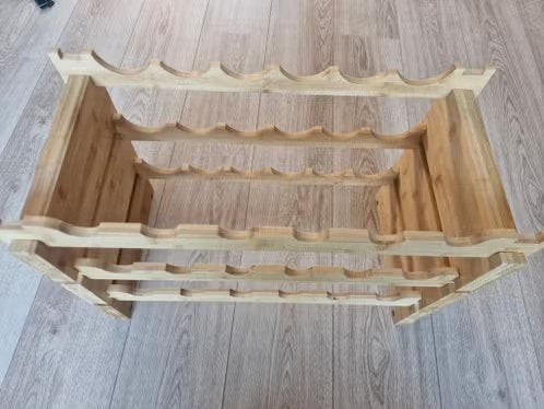 Houten wijnrek h, Huis en Inrichting, Woonaccessoires | Wijnrekken, 15 tot 25 flessen, Onbekend, Nieuw, Ophalen of Verzenden
