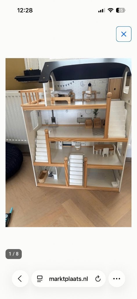 Poppenhuis Amelie, Ophalen, Zo goed als nieuw, Poppenhuis