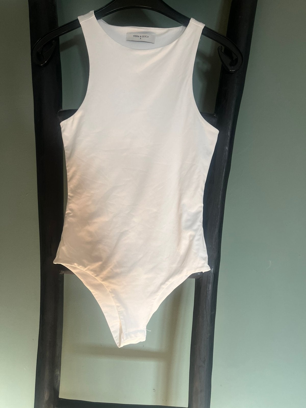 Witte body S shirt bodysuit dameskleding, Kleding | Dames, Verzenden, Wit, Zo goed als nieuw, Maat 36 (S)