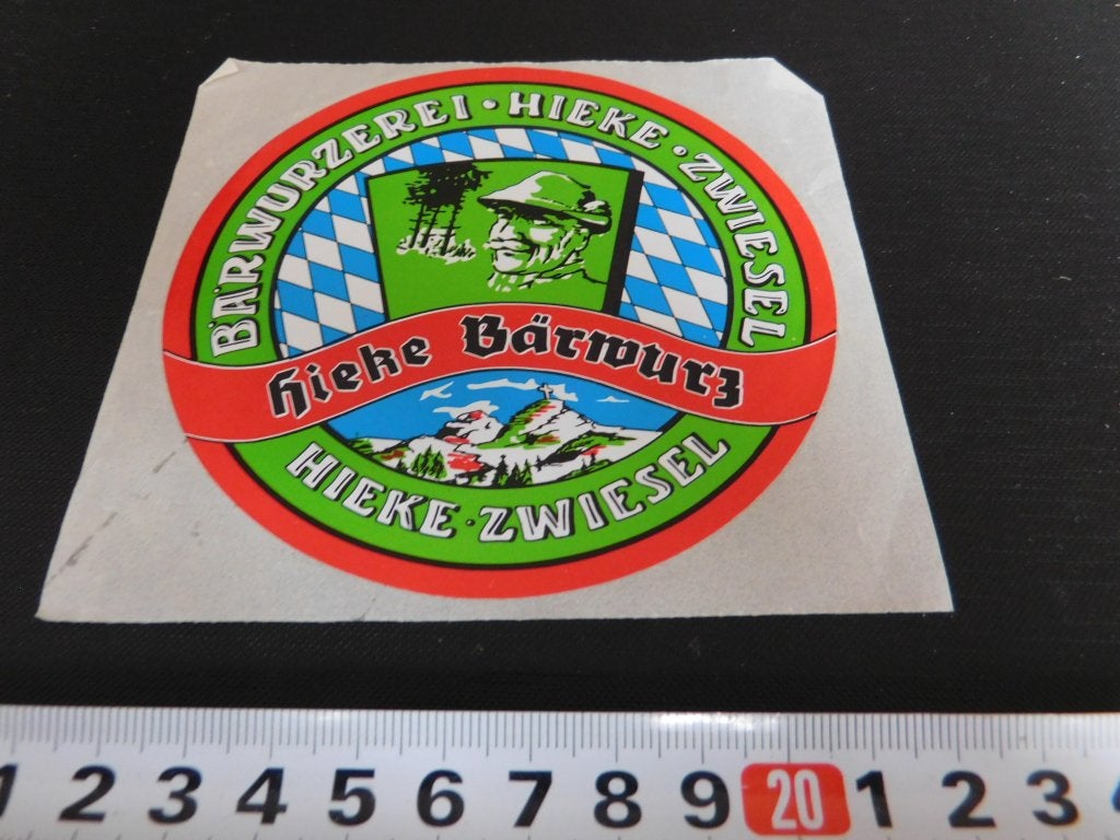 sticker hieke bärwurz zwiesel bärwurzerei - kruidenbitter, Ophalen, Zo goed als nieuw