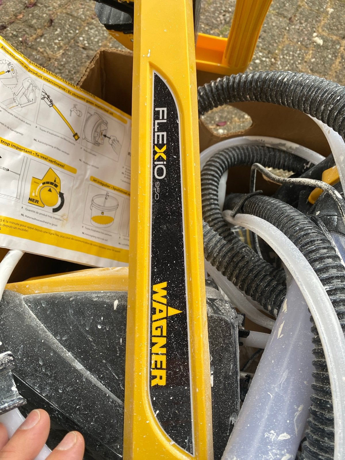 Wagner Flexio 590 Verfspuit - Zo goed als nieuw, Ophalen, Zo goed als nieuw, Verfspuit of Verfpomp