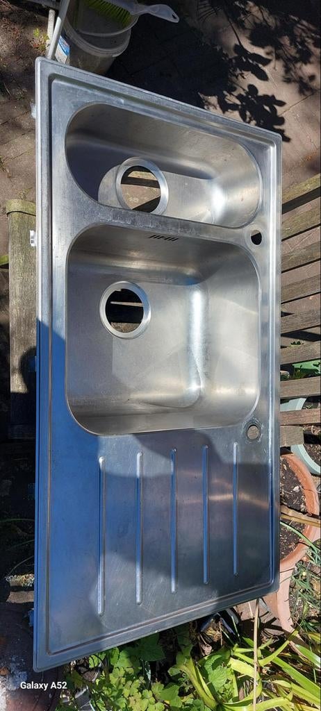 Dubbele RVS spoelbak met afvoer Boholmen ikea, Ophalen