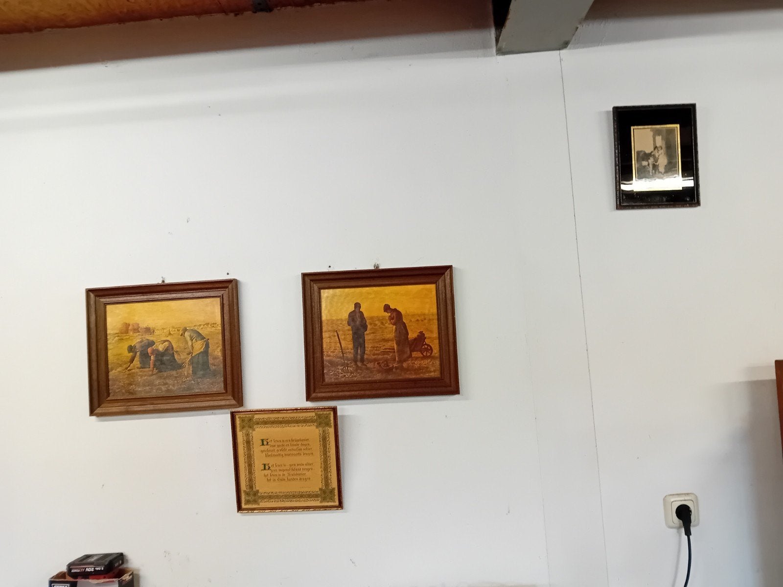 Antieke houten lijsten met afbeelding, Ophalen of Verzenden