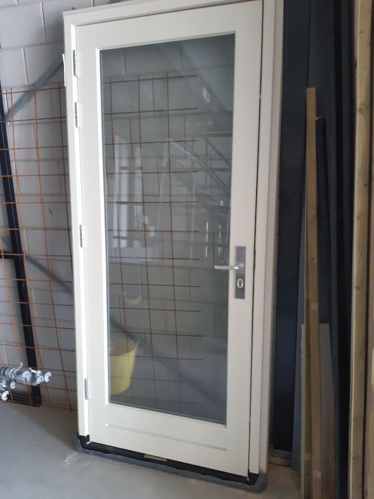 Meranti Kozijn + Deur (NIEUW) 100x228 | DTS dorpel | HR glas, Deurkozijn, Nieuw, Inclusief glas, 225 cm of meer