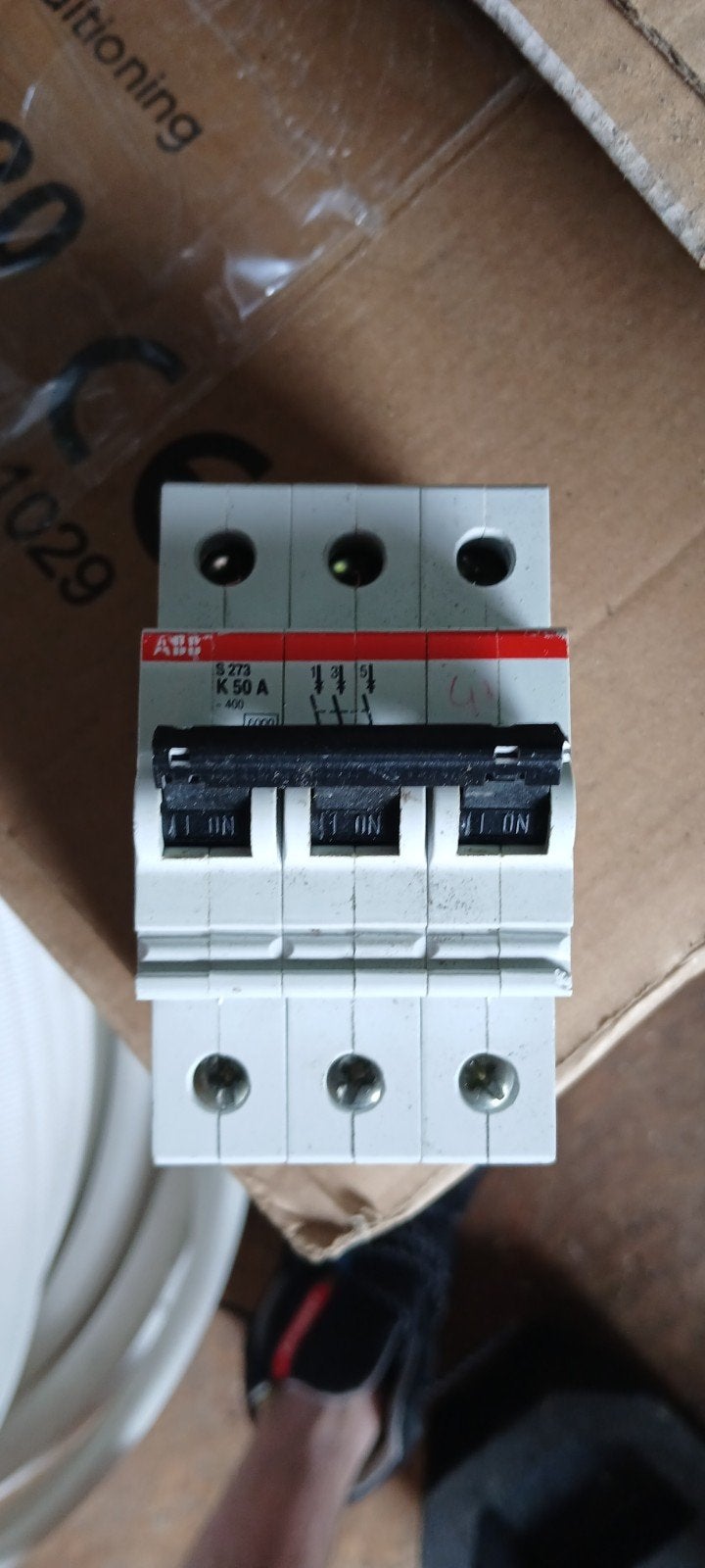 ABB S 273 K 50 A 3-fase automaat, Ophalen of Verzenden, Gebruikt, ABB, Installatieautomaat