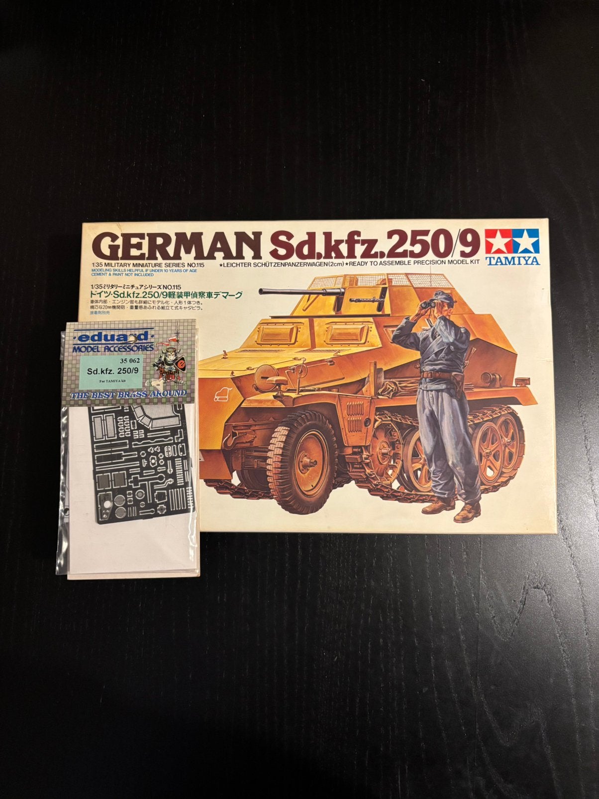 Tamiya 1/35 Sd.Kfz. 250/9 met Eduard PE-set, Hobby en Vrije tijd, Tank, 1:32 tot 1:50, Nieuw, Ophalen of Verzenden