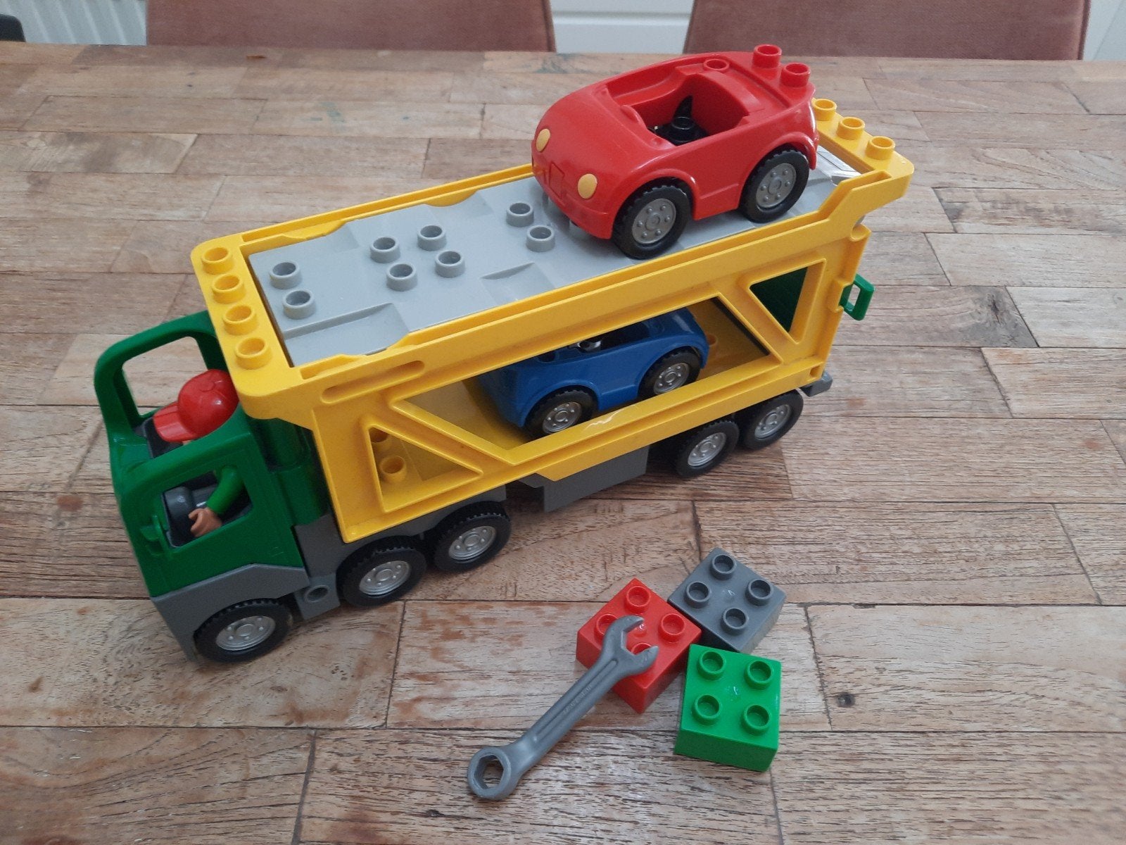 Complete LEGO Duplo 5684 Autotransporter set., Ophalen of Verzenden, Gebruikt, Duplo