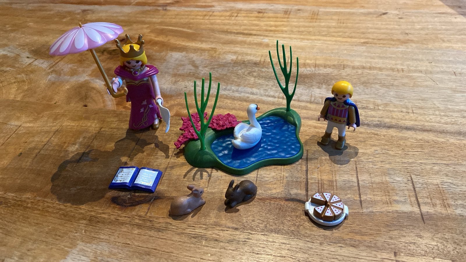 Playmobil prinses, prins, zwaan, konijnen en accessoires, Ophalen, Gebruikt, Jongen of Meisje