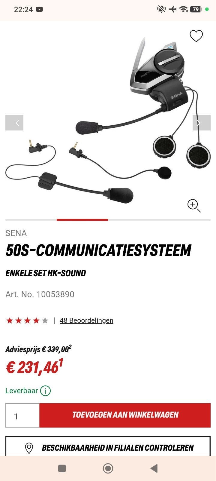 Sena S50 Headset - Zo goed als nieuw, Ophalen of Verzenden