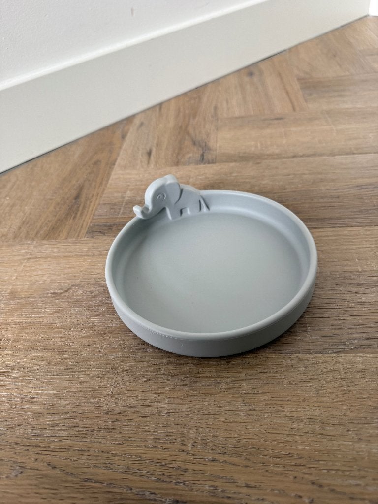 Heel goed grijs Done by Deer rond bord silicone Peekaboo, Kinderen en Baby's, Babyvoeding en Toebehoren, Ophalen of Verzenden