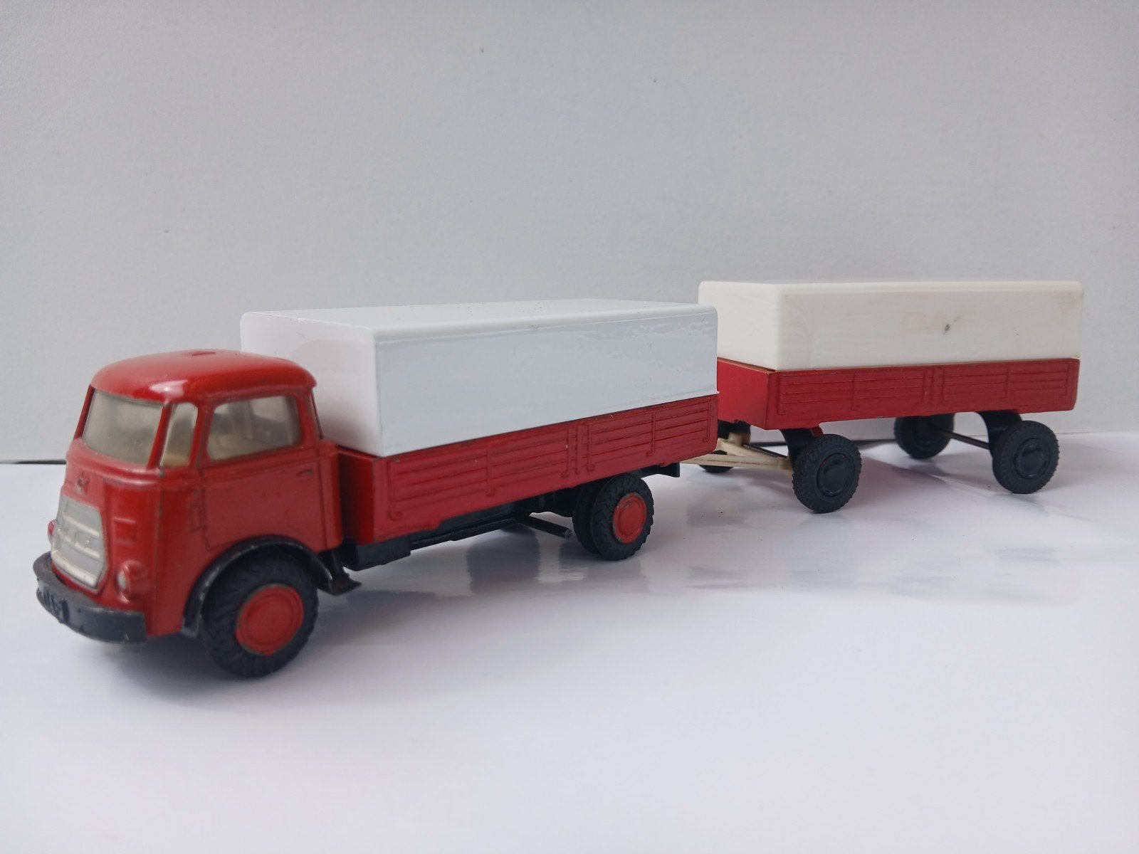 Een hele nette Lion Car DAF kikker combinatie, Ophalen of Verzenden, Zo goed als nieuw, Bus of Vrachtwagen, Lion Toys