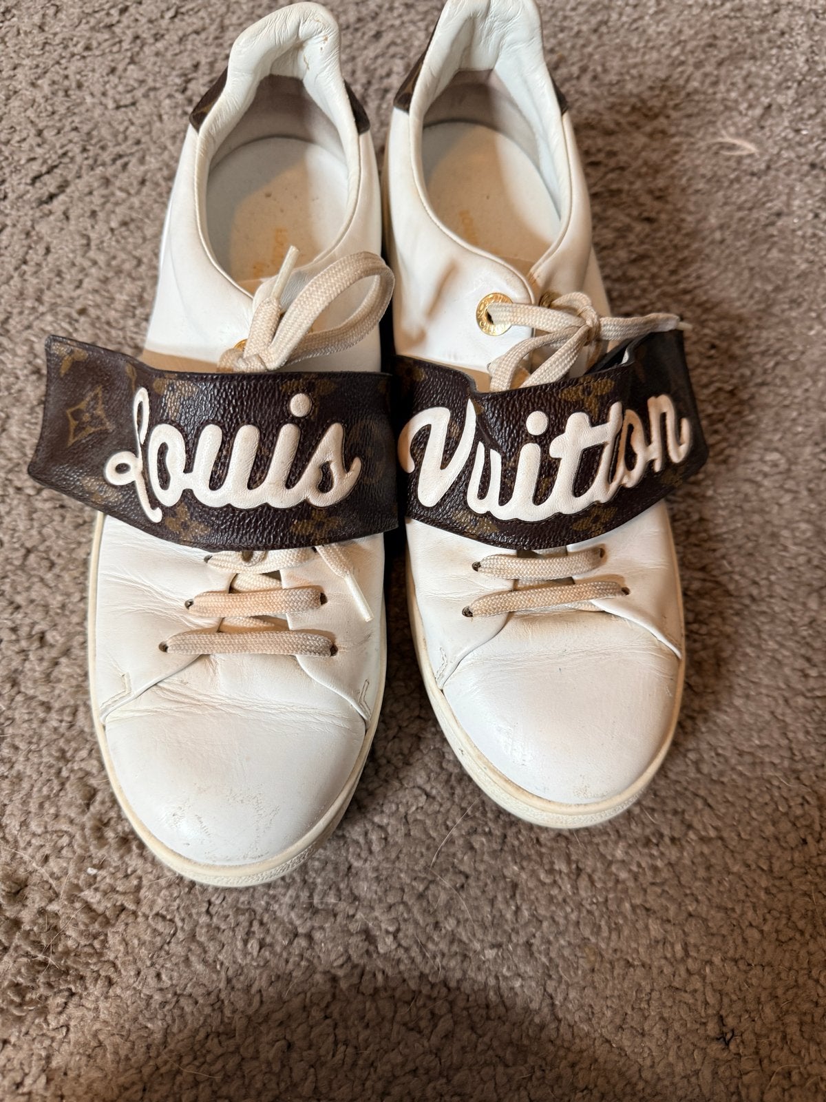 Louis Vuitton Sneakers - Maat 38, Ophalen, Gedragen, Wit, Sneakers of Gympen