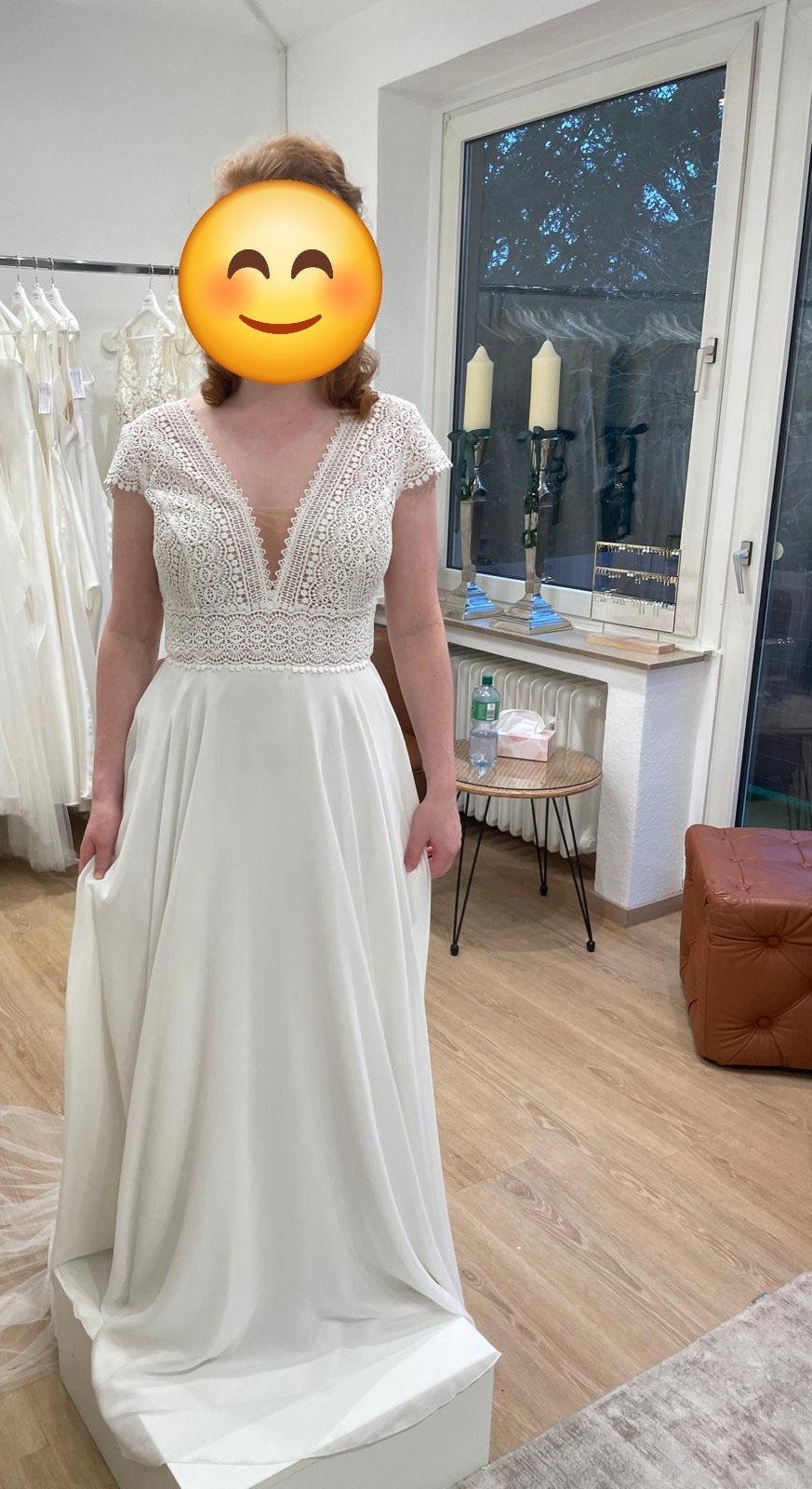 Nieuwe Bianco Evento Norma trouwjurk, maat 42 (valt kleiner), Trouwjurk, Wit, Nieuw, Ophalen of Verzenden